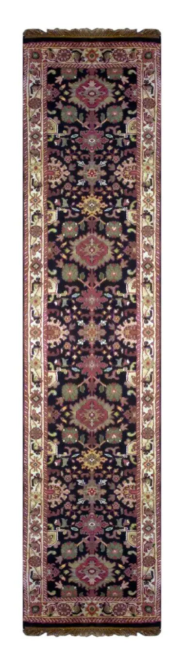 One Of The Kind Indian Hand-Knotted Rug 11'9" X 2'5"